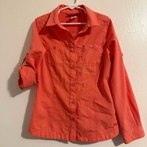 REI Kids Orange Button Down Shirt
